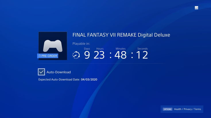 Non è previsto un anticipo dell'uscita digitale di Final Fantasy VII Remake