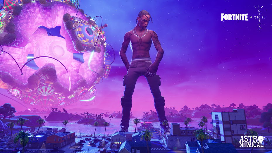 Immagine di Fortnite, il concerto di Travis Scott è stato seguito da 27,7 milioni di utenti unici