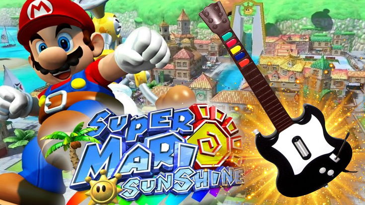 Super Mario Sunshine completato utilizzando... la chitarra di Guitar Hero