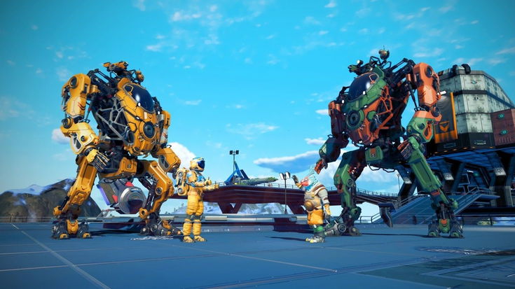 Exo Mech porta giganteschi robot in No Man's Sky