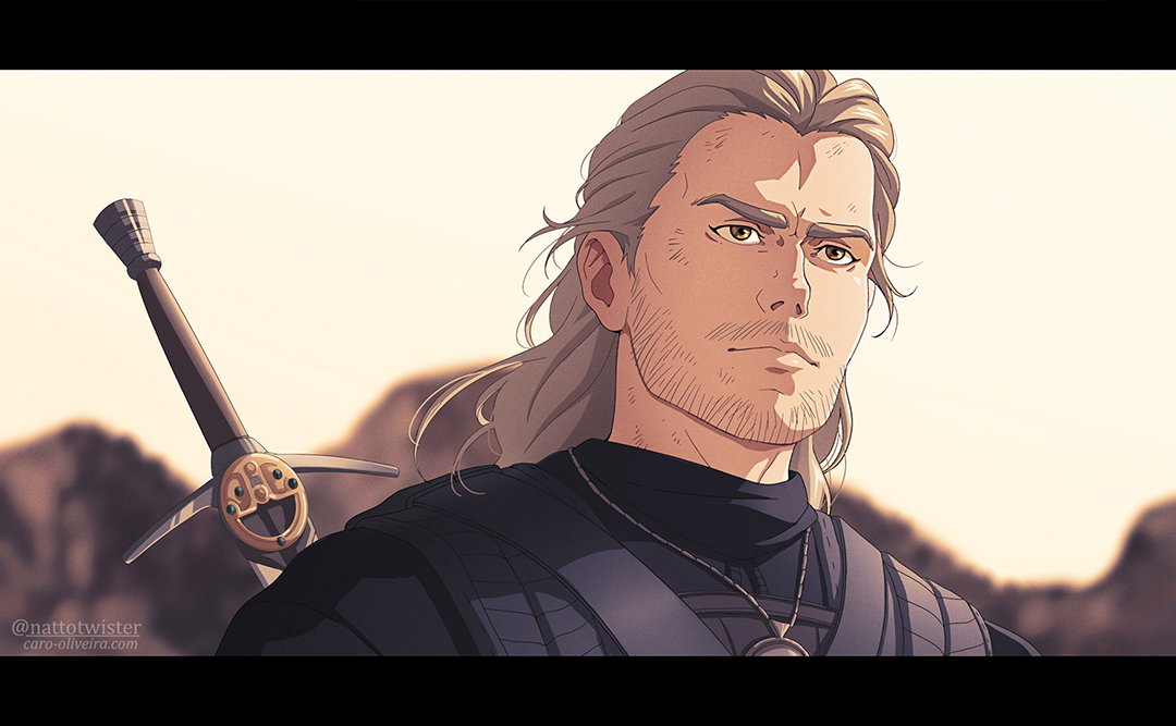 The Witcher, Geralt e Yennefer diventano un anime (ma sono fan art)
