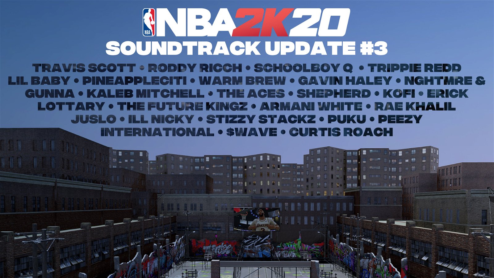 NBA 2K20, la colonna sonora si aggiorna con brani di Travis Scott ed altri artisti emergenti