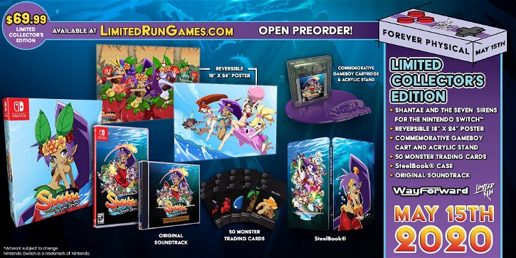 Immagine di Shantae and the Seven Sirens, presentate le edizioni fisiche limitate