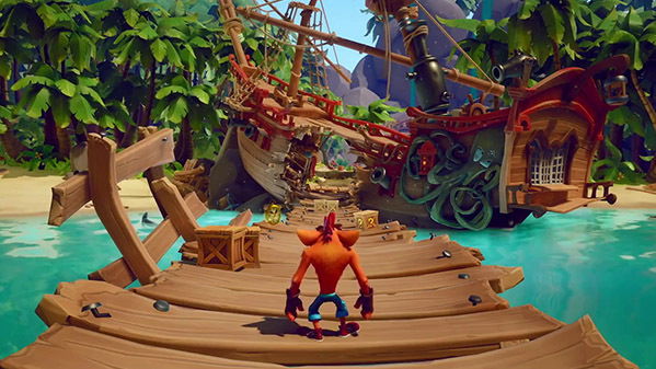 Crash Bandicoot 4, un nuovo video gameplay mostra un livello con i pirati